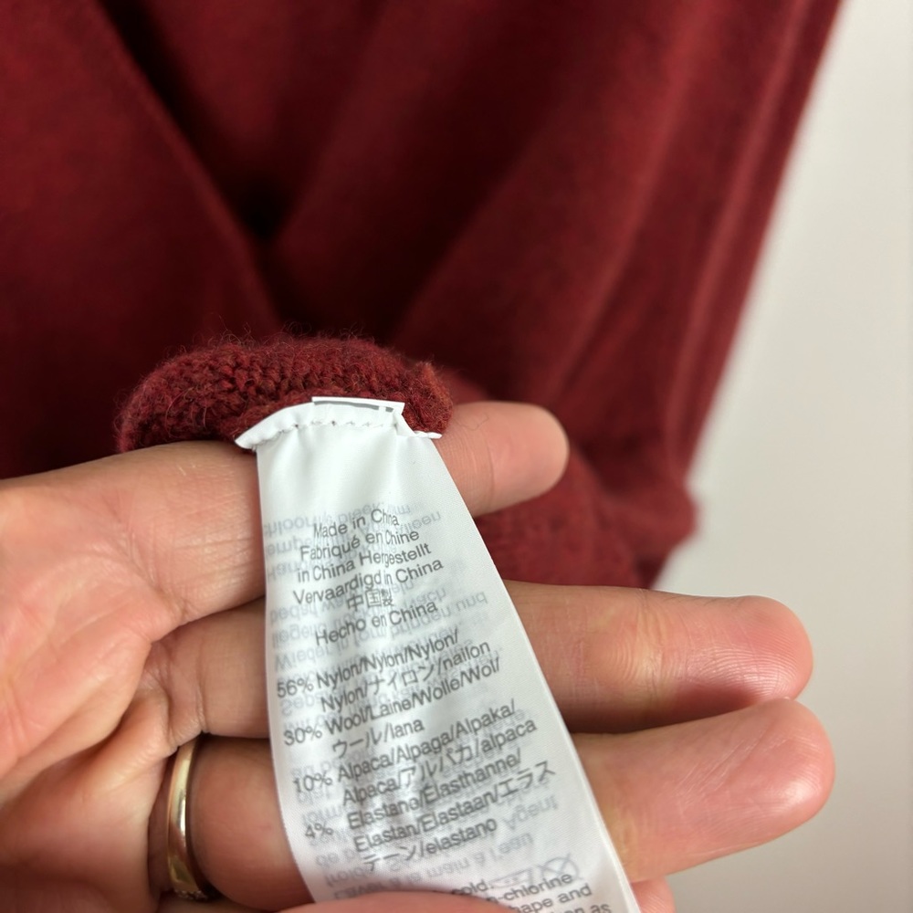 Madewell Deep Burgundy Wrap Sweater - Picture 8 of 10